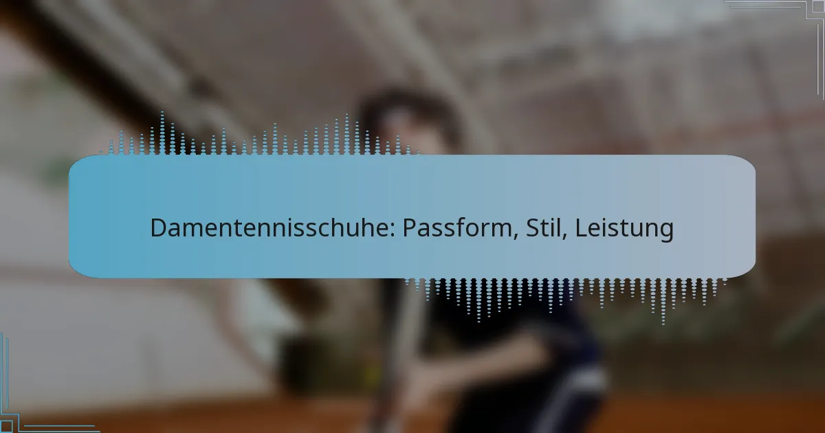Damentennisschuhe: Passform, Stil, Leistung