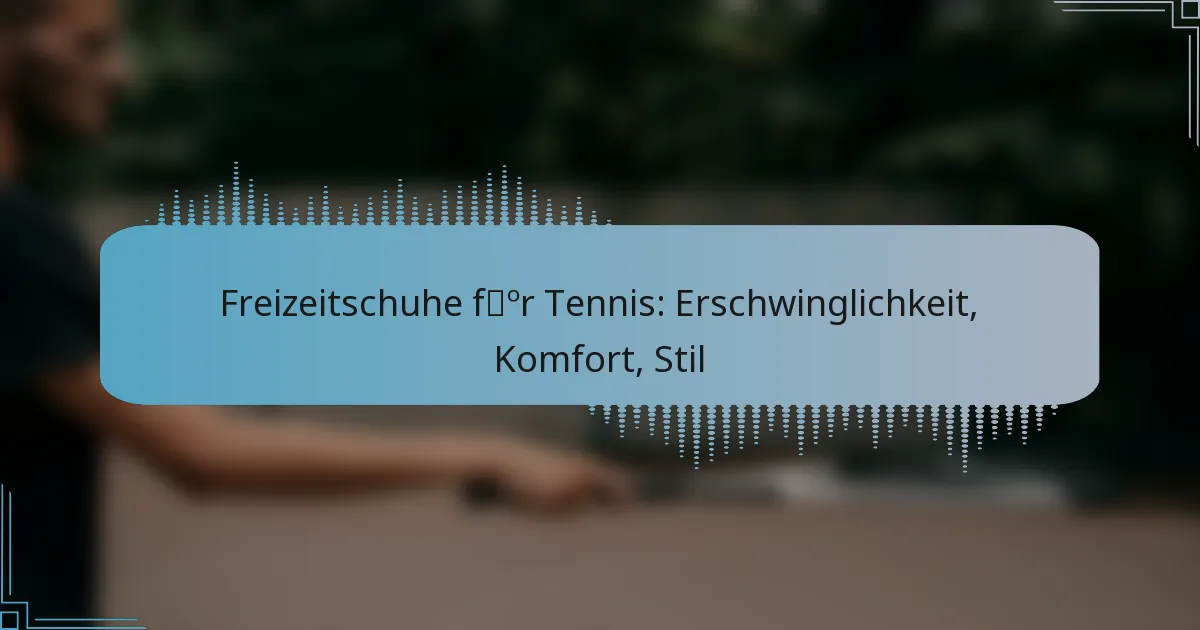 Freizeitschuhe für Tennis: Erschwinglichkeit, Komfort, Stil