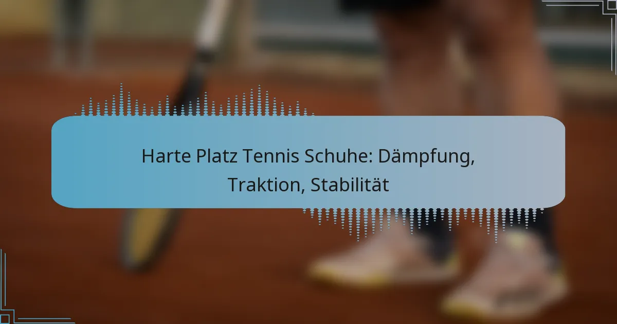 Harte Platz Tennis Schuhe: Dämpfung, Traktion, Stabilität