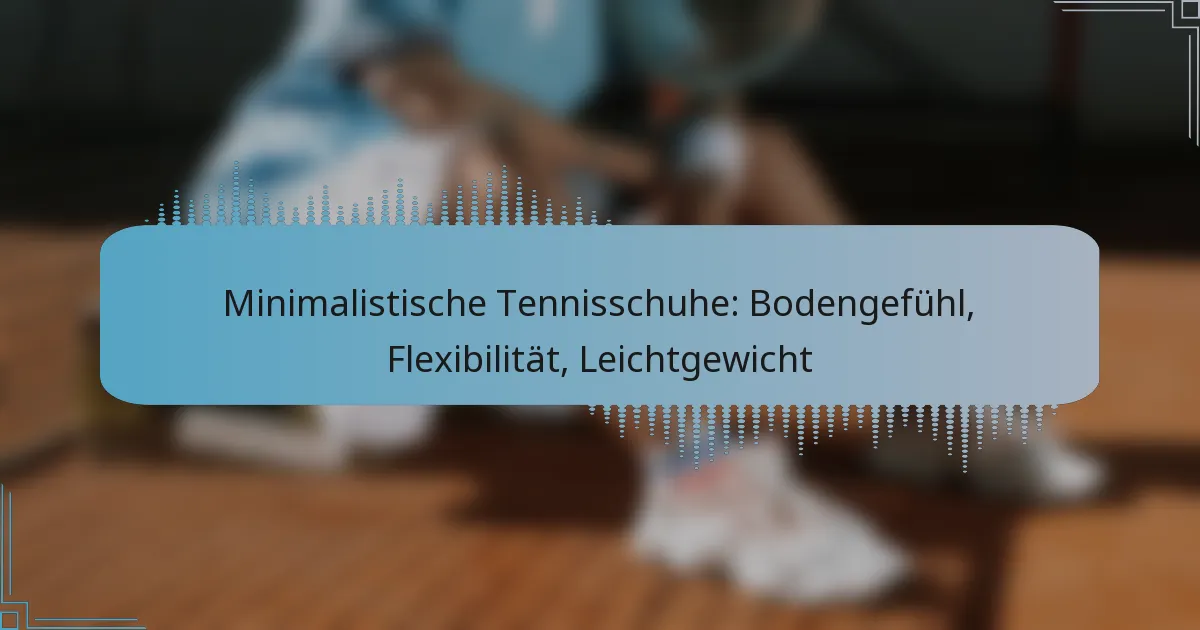 Minimalistische Tennisschuhe: Bodengefühl, Flexibilität, Leichtgewicht
