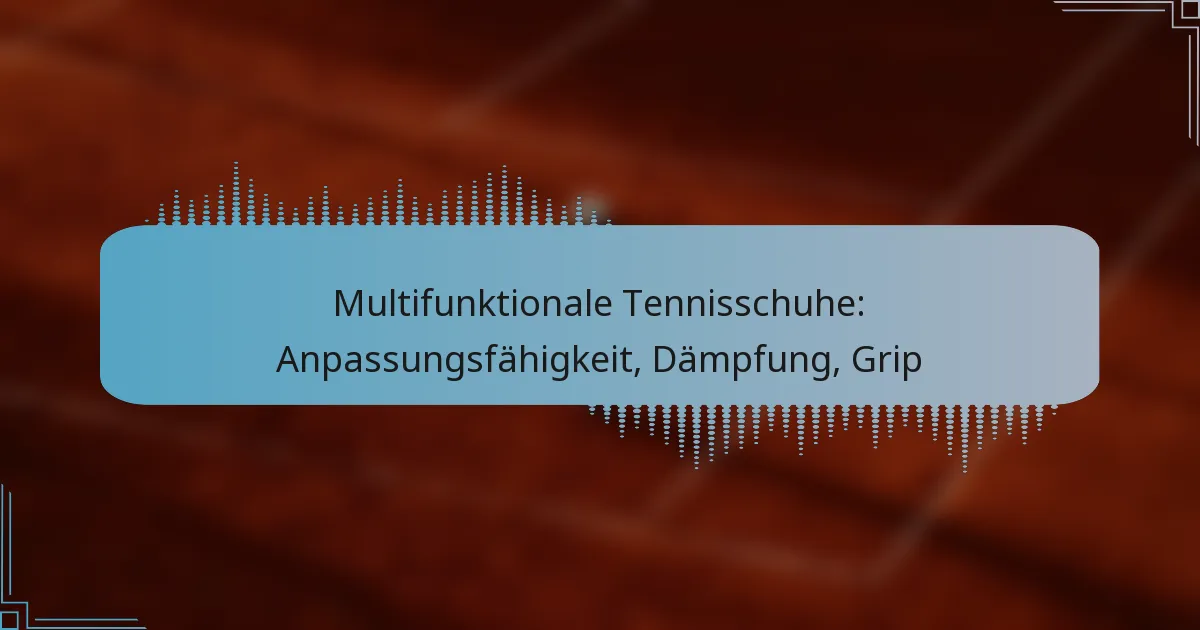 Multifunktionale Tennisschuhe: Anpassungsfähigkeit, Dämpfung, Grip