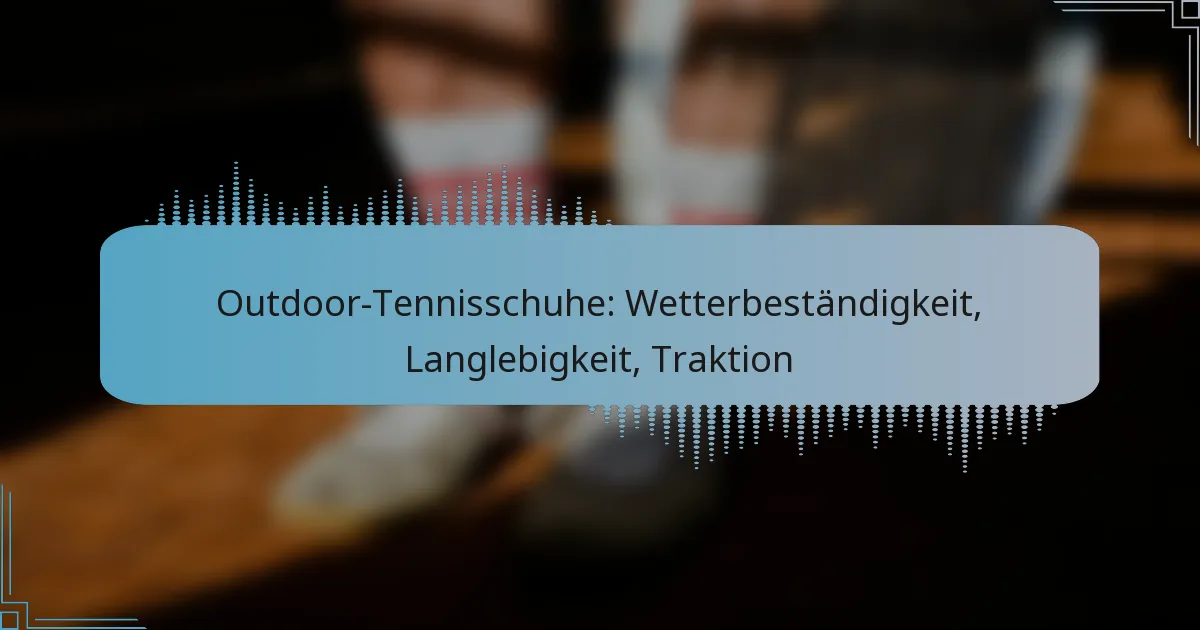 Outdoor-Tennisschuhe: Wetterbeständigkeit, Langlebigkeit, Traktion