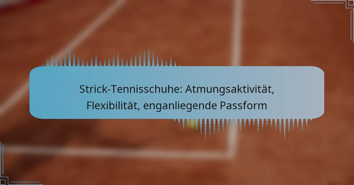Strick-Tennisschuhe: Atmungsaktivität, Flexibilität, enganliegende Passform