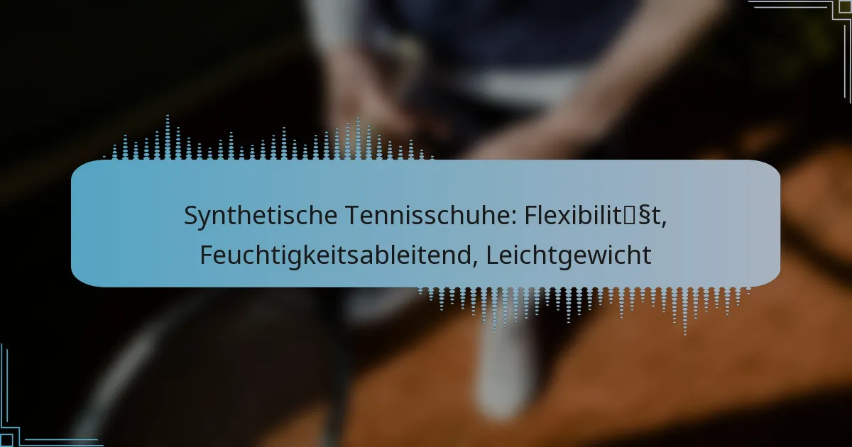 Synthetische Tennisschuhe: Flexibilität, Feuchtigkeitsableitend, Leichtgewicht