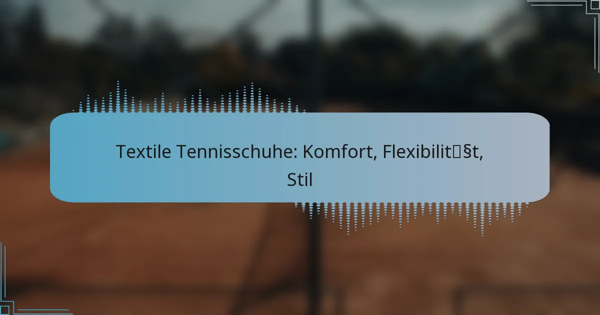 Textile Tennisschuhe: Komfort, Flexibilität, Stil