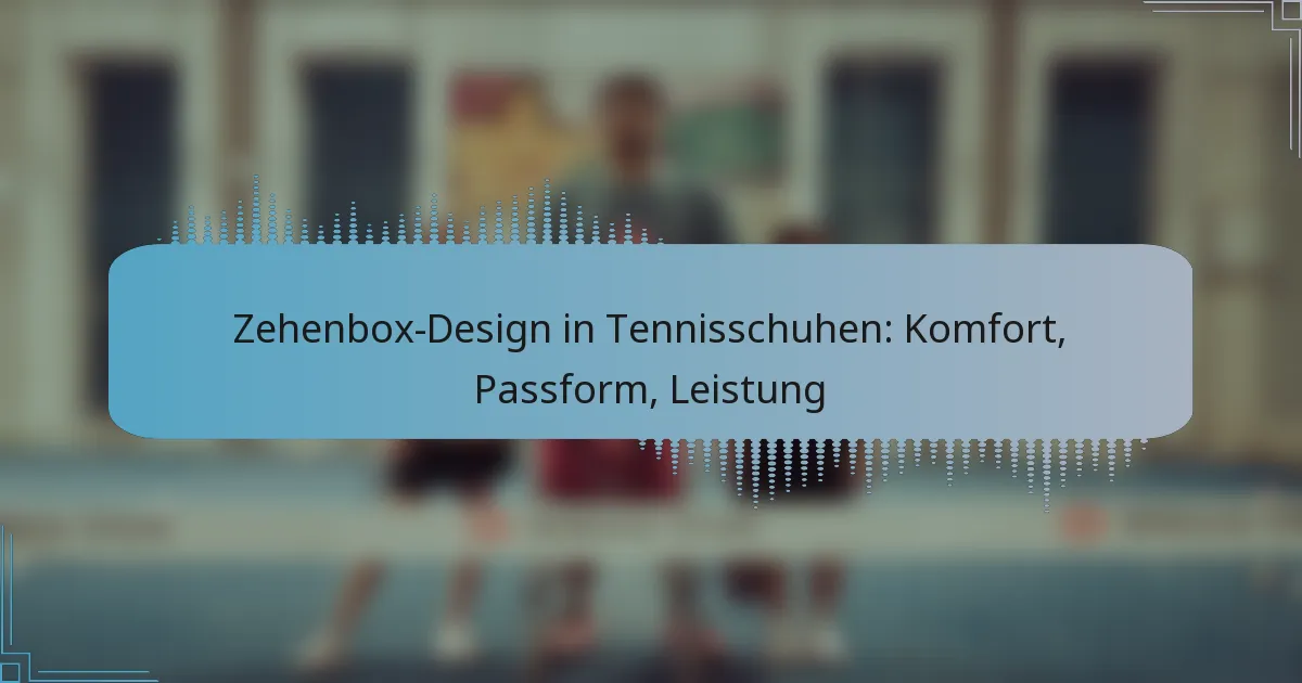 Zehenbox-Design in Tennisschuhen: Komfort, Passform, Leistung