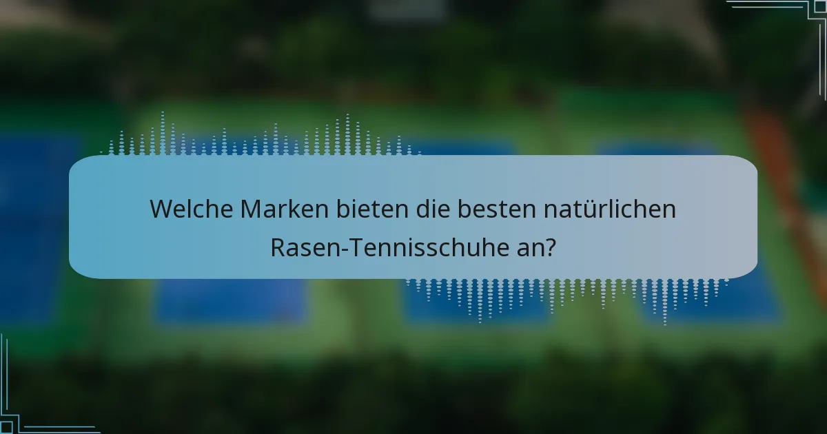 Welche Marken bieten die besten natürlichen Rasen-Tennisschuhe an?