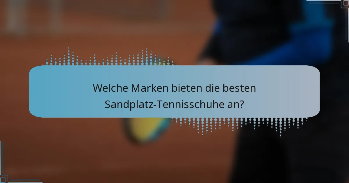 Welche Marken bieten die besten Sandplatz-Tennisschuhe an?