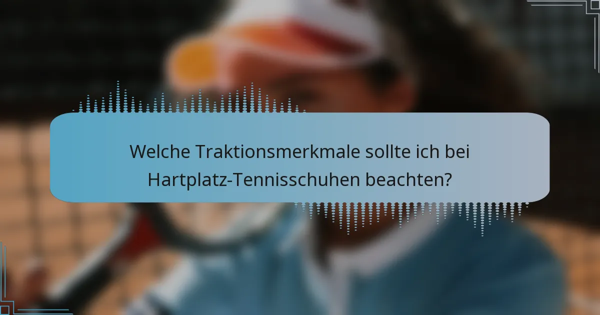 Welche Traktionsmerkmale sollte ich bei Hartplatz-Tennisschuhen beachten?