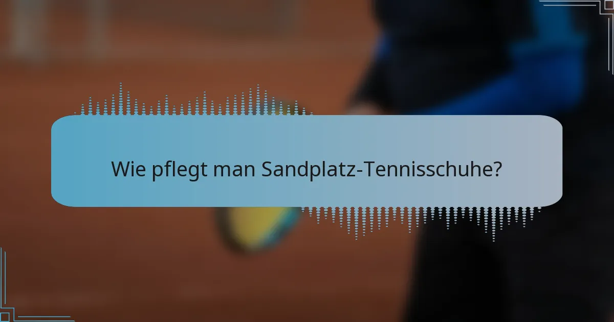 Wie pflegt man Sandplatz-Tennisschuhe?